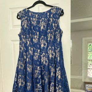 Royal Blue lace dress size 16